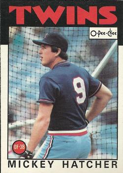 1986 O-Pee-Chee Baseball Cards 356     Mickey Hatcher